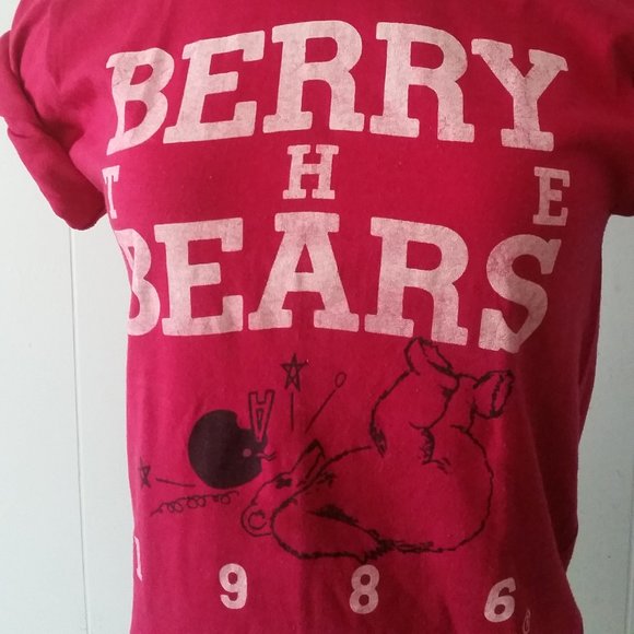 Vintage Patriots T-shirt 1986 Super Bowl Tee Bear - Picture 2 of 3